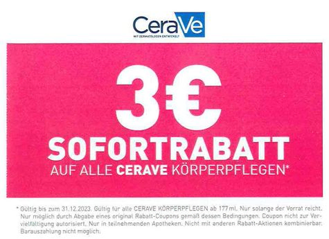 Cerave Sofortrabatt auf Körperpflegen